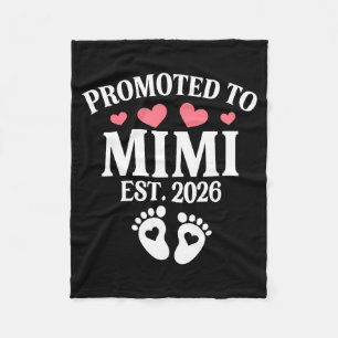 Promoted To Mimi 2026 Proud Mimi 2026 Announcement Fleece Blanket