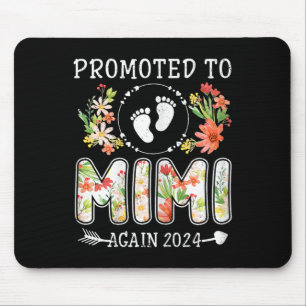 Promoted To Mimi Again Mothers Day Grandma Reveal  Mouse Pad