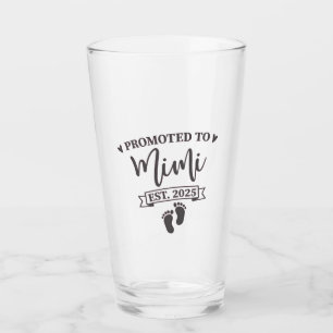 Promoted to Mimi Est. 2025 Grandma-to-be  Glass