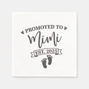 Promoted to Mimi Est. 2025 Grandma-to-be Napkin