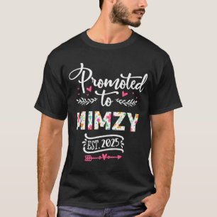Promoted To Mimzy 2025 Cute Pregnancy Announcement T-Shirt