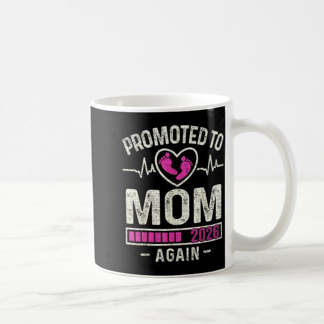 Promoted To Mom Again 2026 Expecting Baby Soon To  Coffee Mug (Right)