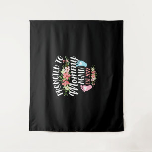 Promoted To Mommy Again Est 2022 Flower Tapestry