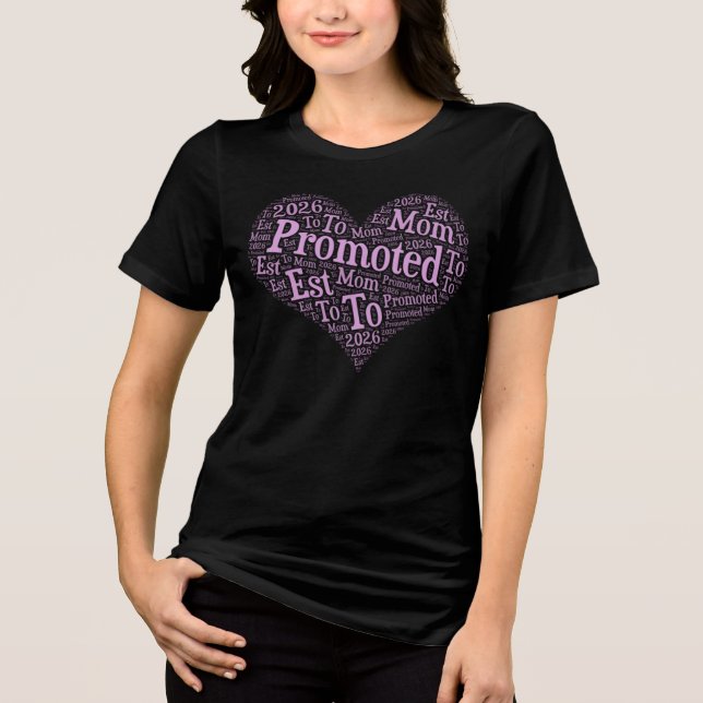 Promoted to Mum Est 2024, Gift for Mum Tri-Blend Shirt (Front)
