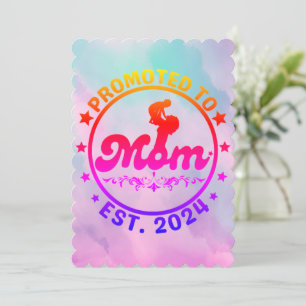 Promoted to Mum Est 2024 - New Mummy Holiday Card
