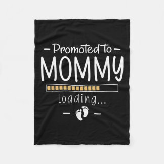 Promoted To Mummy - 1st Baby Pregnancy Reveal To F Fleece Blanket