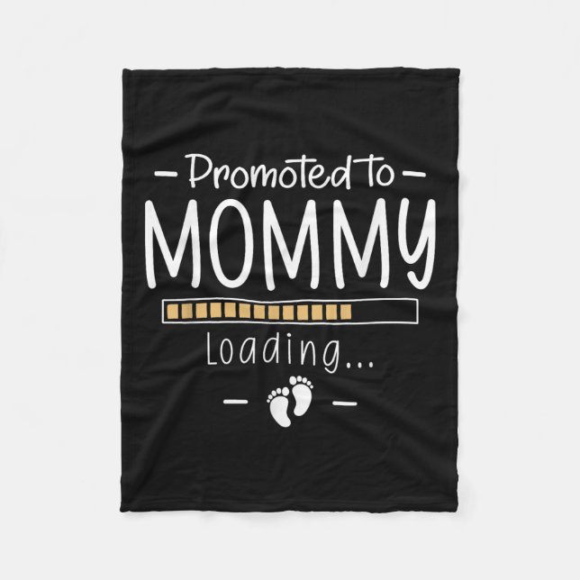 Promoted To Mummy - 1st Baby Pregnancy Reveal To F Fleece Blanket (Front)