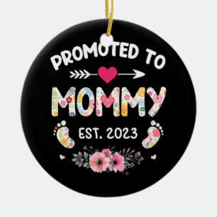 Promoted To Mummy 2023 Soon To be New Mum Ceramic Tree Decoration