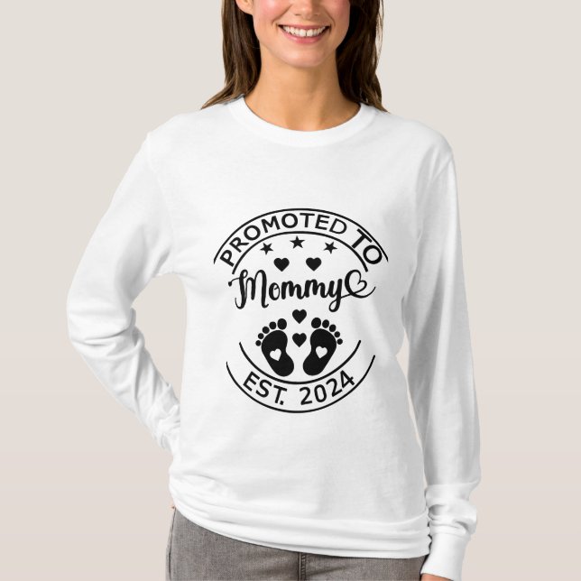 promoted to mummy and to daddy 2024 T-Shirt (Front)