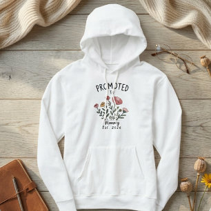 Promoted to Mummy Botanical Mama Era Design Hoodie