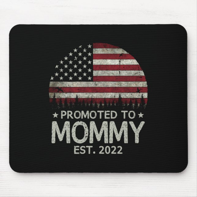 Promoted to Mummy Est 2022 First Time Dad Mouse Pad (Front)