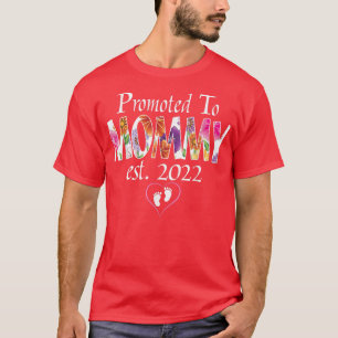 Promoted To Mummy EST 2022 Sunflower New Mother's T-Shirt