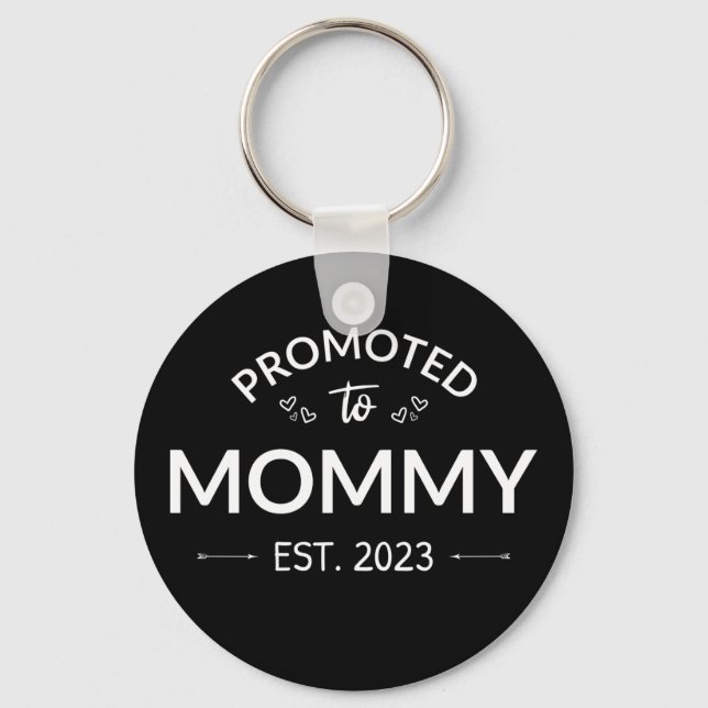 Promoted To Mummy Est. 2023 II Key Ring (Front)