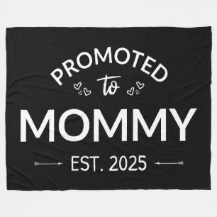 Promoted To Mummy Est. 2025 II Fleece Blanket