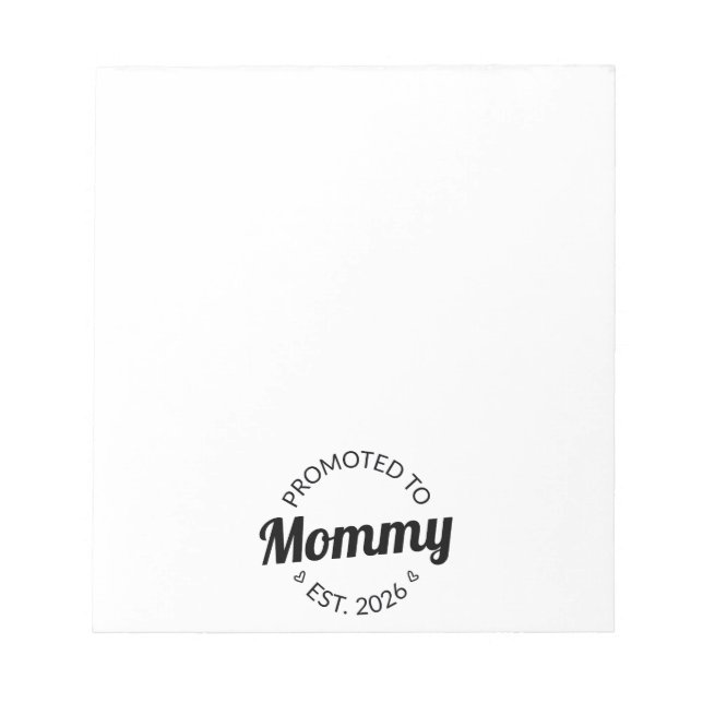Promoted To Mummy Est. 2026 I Notepad (Front)