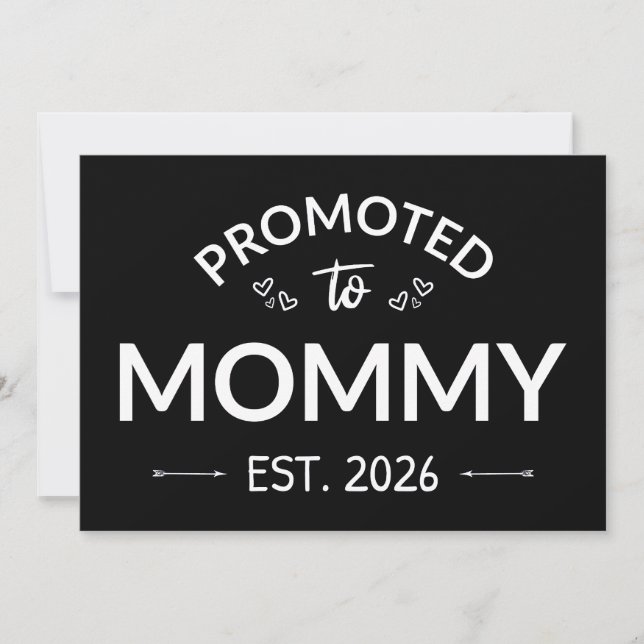 Promoted To Mummy Est. 2026 II Invitation (Front)