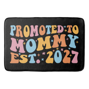 Promoted To Mummy Est 2027 New Mum Announcement Bath Mat