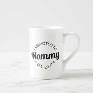 Promoted To Mummy Est 2027 New Mum Announcement I Bone China Mug