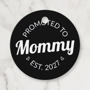 Promoted To Mummy Est 2027 New Mum Announcement I Favour Tags