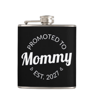 Promoted To Mummy Est 2027 New Mum Announcement I Hip Flask