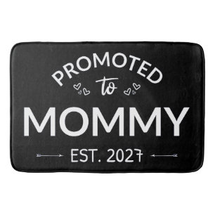 Promoted To Mummy Est 2027 New Mum Announcement II Bath Mat