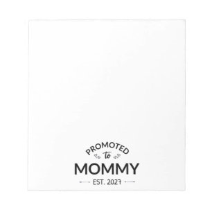 Promoted To Mummy Est 2027 New Mum Announcement II Notepad
