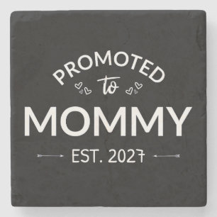 Promoted To Mummy Est 2027 New Mum Announcement II Stone Coaster