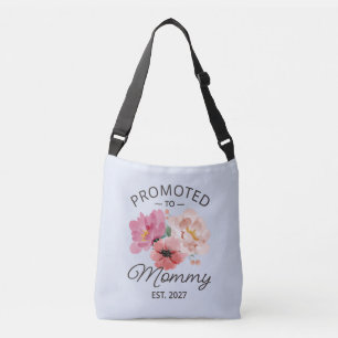 Promoted To Mummy Est 2027 New Mum Announcement VI Crossbody Bag