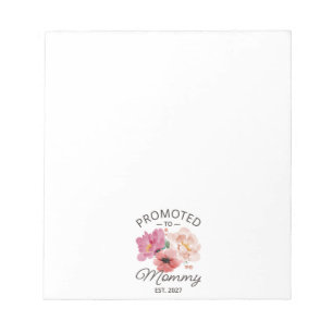 Promoted To Mummy Est 2027 New Mum Announcement VI Notepad