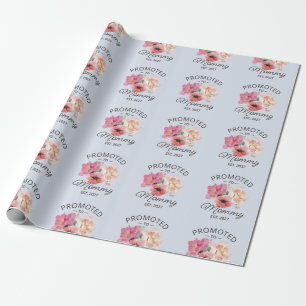 Promoted To Mummy Est 2027 New Mum Announcement VI Wrapping Paper