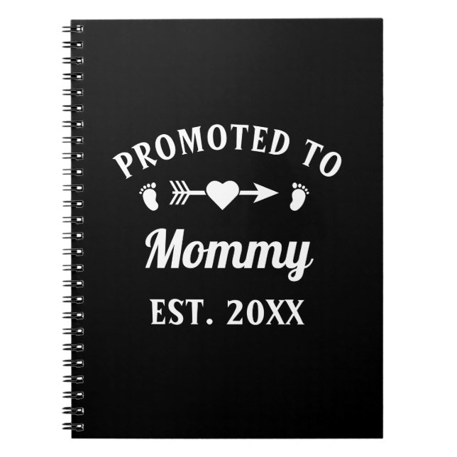 Promoted To Mummy Motherhood Mother's Day Notebook (Front)