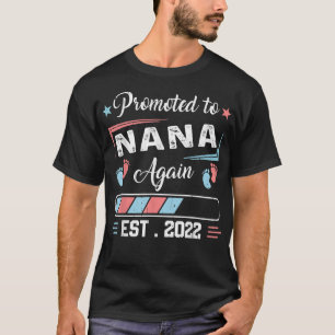 Promoted To Nana Again Est 2022 Pregnancy Announce T-Shirt