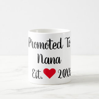 Promoted To Nana Black & Red Mug