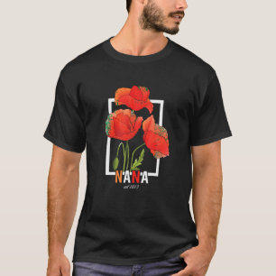 Promoted To Nana Est 2023 Soon To Be Nana retro fl T-Shirt