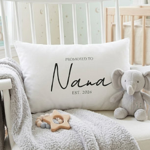 Promoted To Nana Soft Keepsake Script Lumbar Cushion
