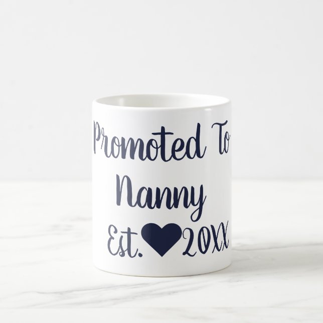 Promoted To Nanny Navy Mug (Center)