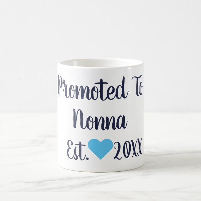 Promoted To Nonna Navy & Bright Blue Mug (Center)