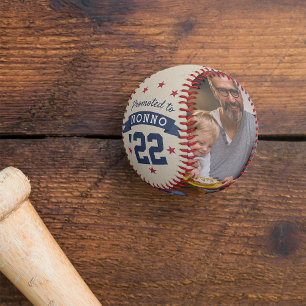 Promoted to Nonno New Grandfather Photo Baseball