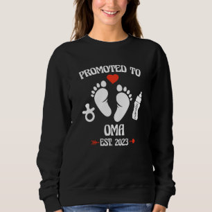 Promoted To Oma 2023 First Time New Grandma Pregna Sweatshirt
