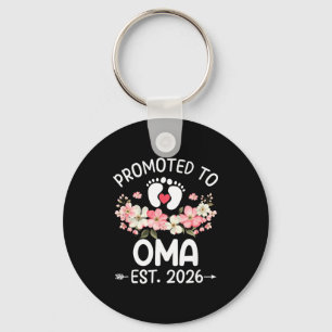 Promoted To Oma 2026 First Time Floral New Oma Key Ring
