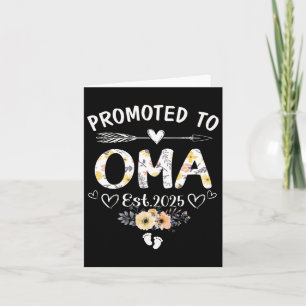 Promoted To Oma Est 2025 Mothers Day New Oma 4  Card