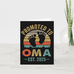 Promoted To Oma Est 2025 Mothers Day Vintage  Card