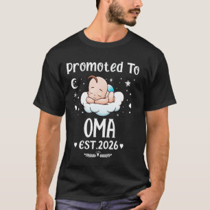 Promoted To Oma EST. 2026 Mother's Day Cute Hearts T-Shirt