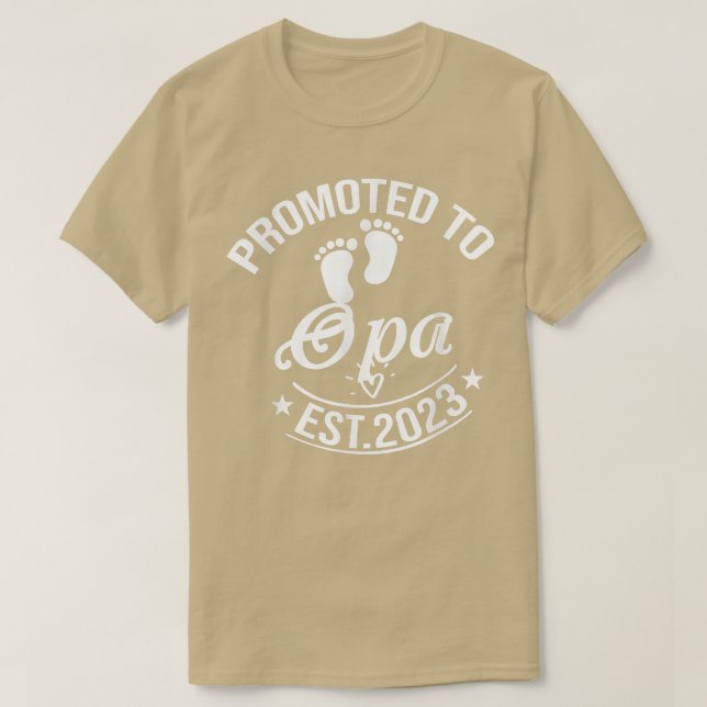 Promoted To Opa 2023 Pregnancy Announcement Opa  T-Shirt (Design Front)