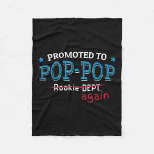 Promoted To P-p Again Shirt. Grandpa P P Funny Fleece Blanket