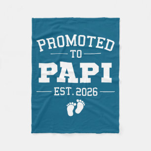 Promoted To Pa Est 2026 Pregnancy Announcement Fleece Blanket