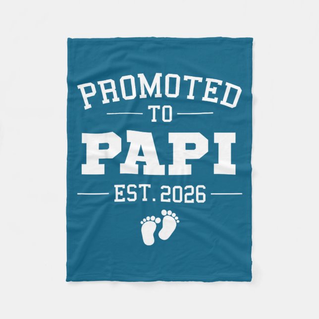 Promoted To Pa Est 2026 Pregnancy Announcement  Fleece Blanket (Front)