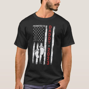 Promoted To Papa 2023 First Time Fathers Day New D T-Shirt