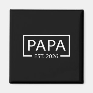 Promoted To Papa Est 2026 Baby Announcement Cket  Magnet