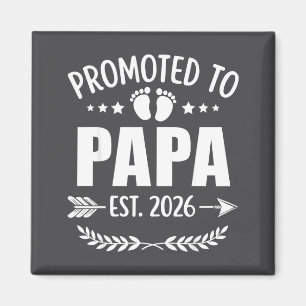 Promoted To Papa Est 2026 New Grandpa Pregnancy An Magnet